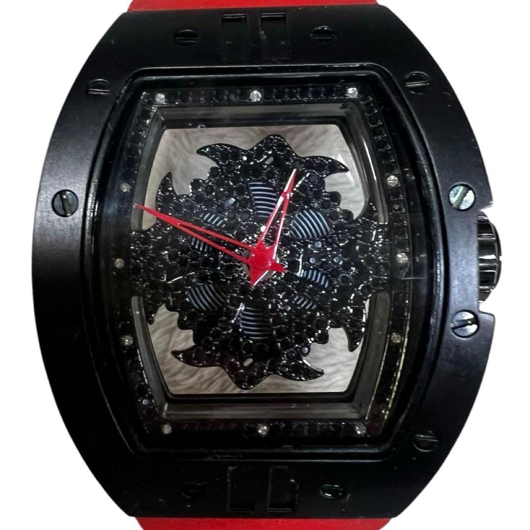 稼働品　定価4.4万円Anne Coquine 腕時計 スケルトン ぐるぐる回る