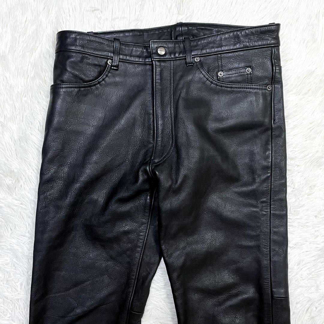 売約済 超希少4L クシタニ レザーパンツ ライディングパンツ 牛革 バイカー