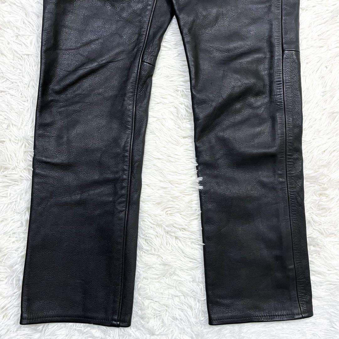 売約済 超希少4L クシタニ レザーパンツ ライディングパンツ 牛革 バイカー