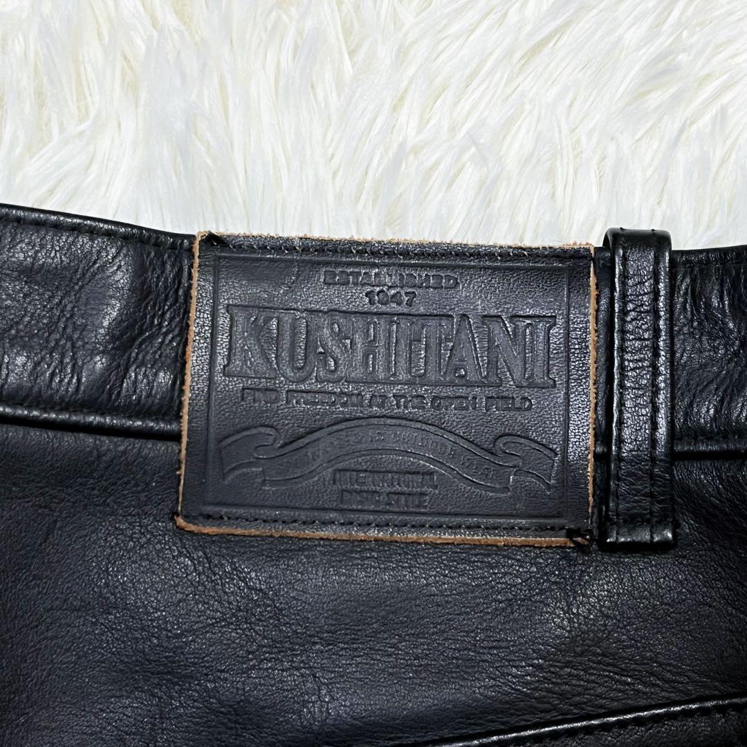 売約済 超希少4L クシタニ レザーパンツ ライディングパンツ 牛革 バイカー