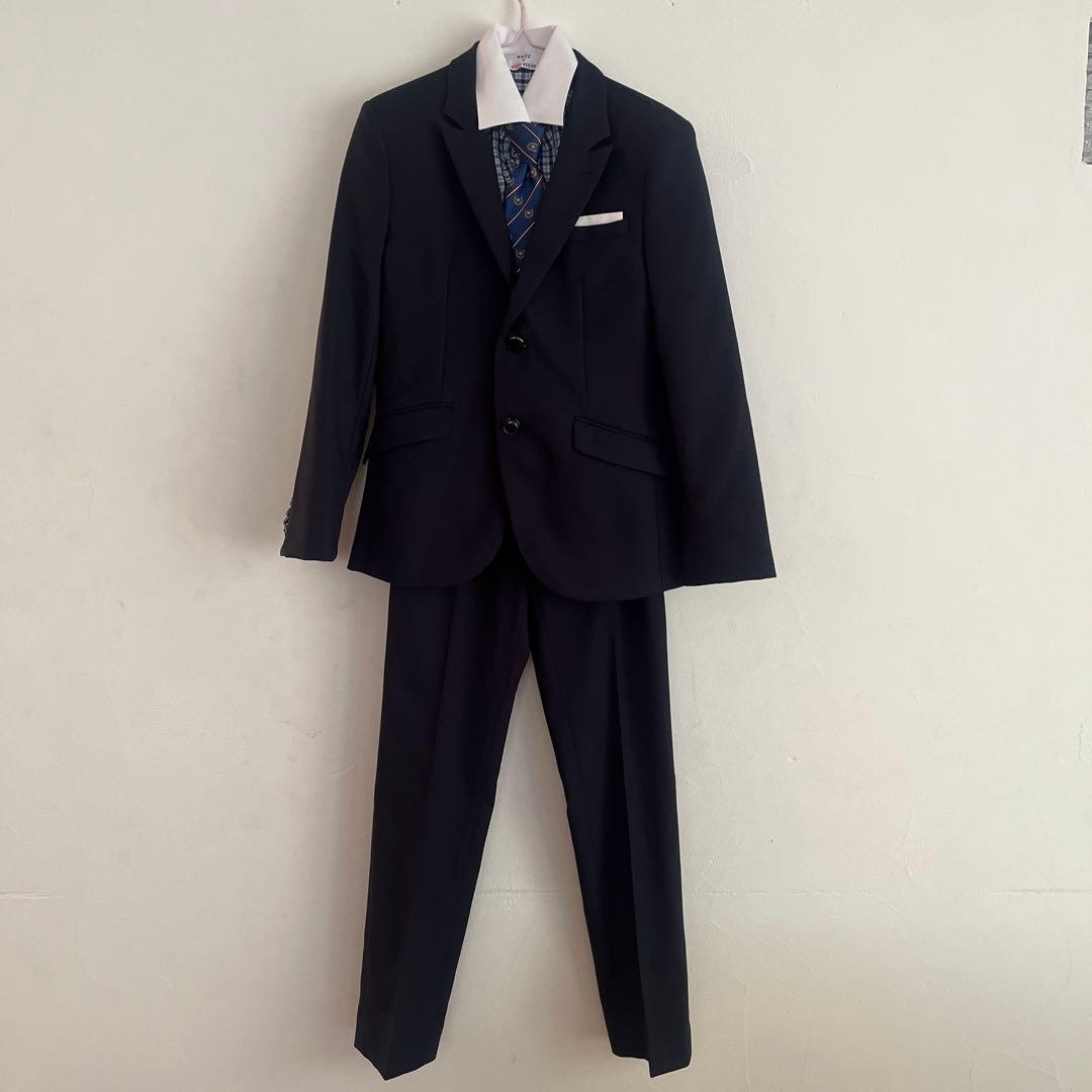 【美品】BEAMS DESIGN フォーマルスーツセット(150㎝) ネイビー