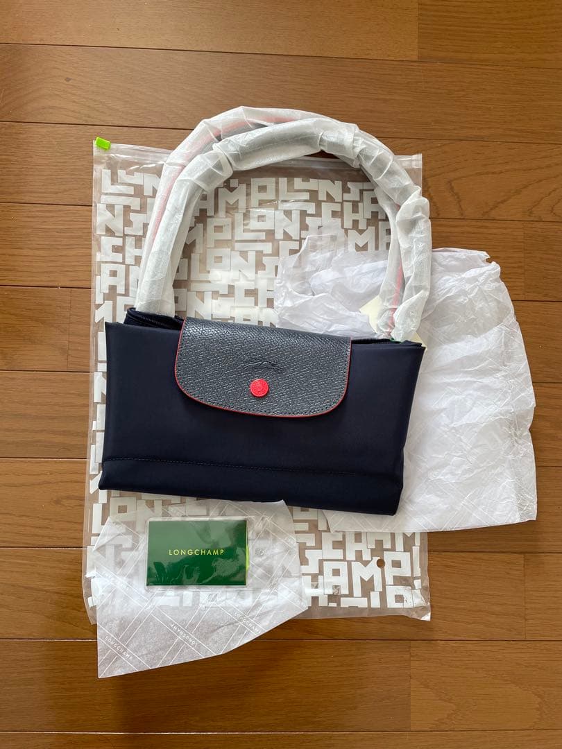 ロンシャンルプリアージュトートバッグボディバッグネイビーエル L新品未使用
