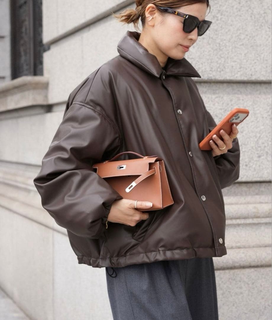 ブラウン ダウンジャケット フリーサイズ