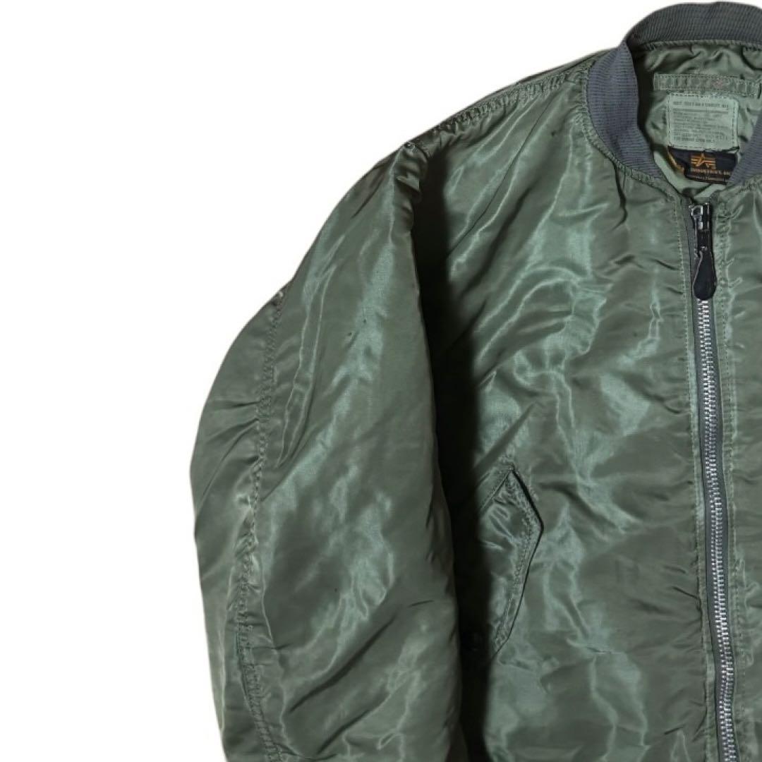 ALPHA 90s USA製 ビンテージ MA-1 グランドクルー Lサイズ