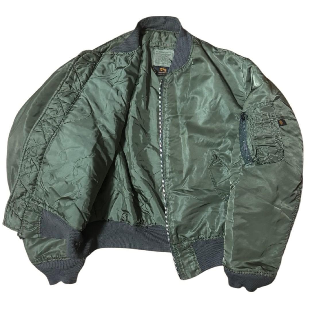 ALPHA 90s USA製 ビンテージ MA-1 グランドクルー Lサイズ