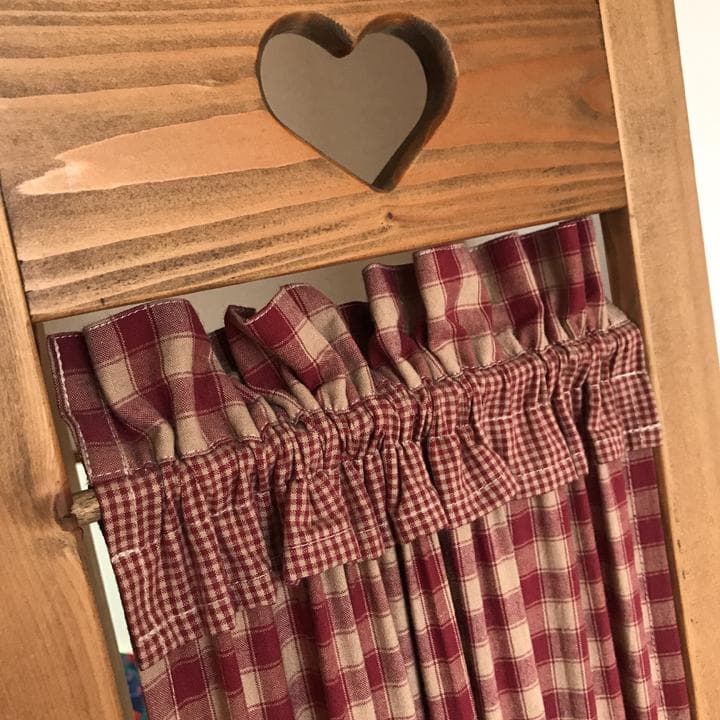 ※傷あり ウッド 木製 パーテーンション カントリー家具 ハート 仕切り 目隠し