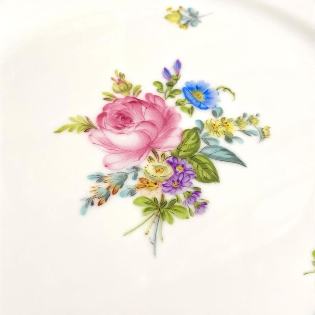 Herend ヘレンド ローズチューリップブルー アンティーク 直径19cm