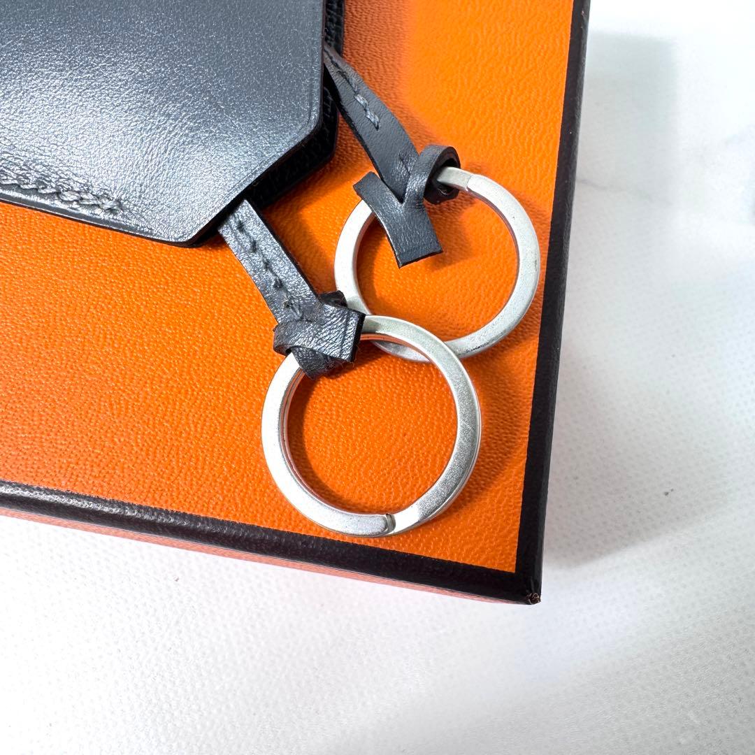 美品★HERMES クロシェット ネックレス グレー D刻印