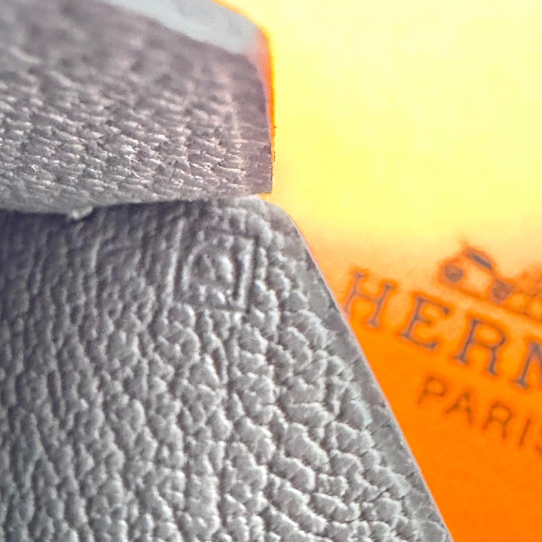 美品★HERMES クロシェット ネックレス グレー D刻印