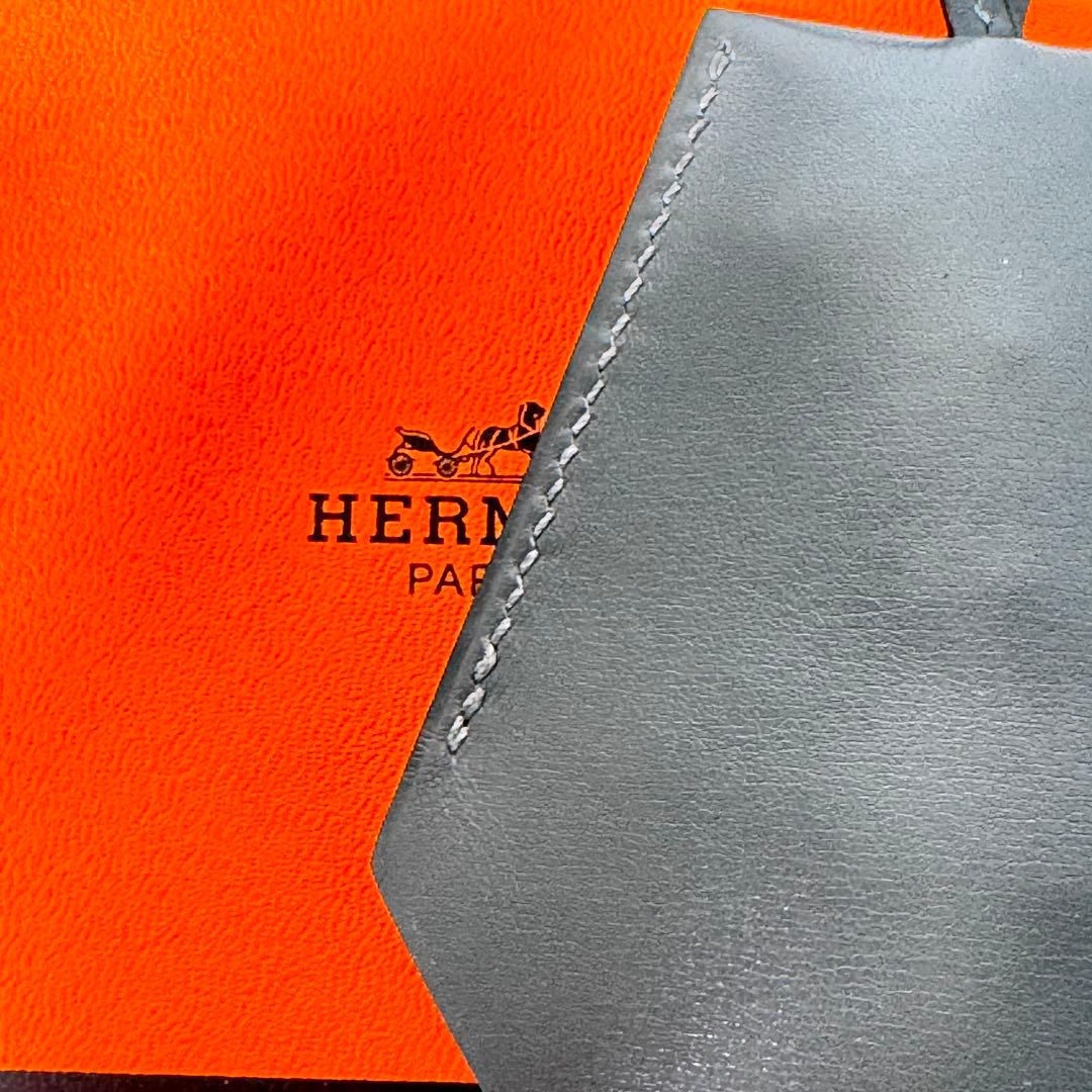美品★HERMES クロシェット ネックレス グレー D刻印