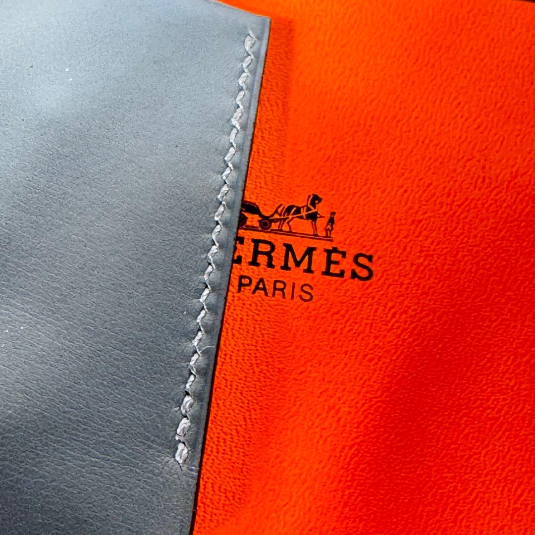 美品★HERMES クロシェット ネックレス グレー D刻印