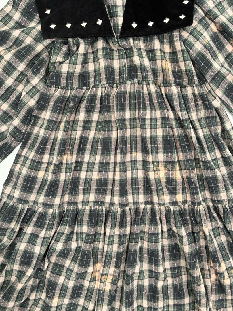 【新品タグ付き】Roy reflect overjoy チェック柄　スタッズ付き