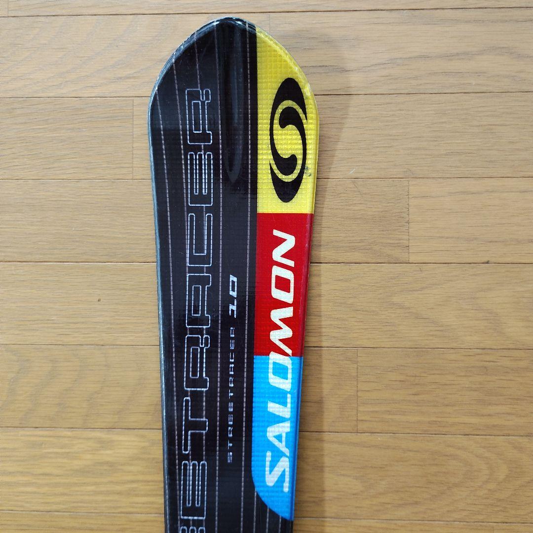 SALOMON 160cm スキー板とポール セット　スキーケース付