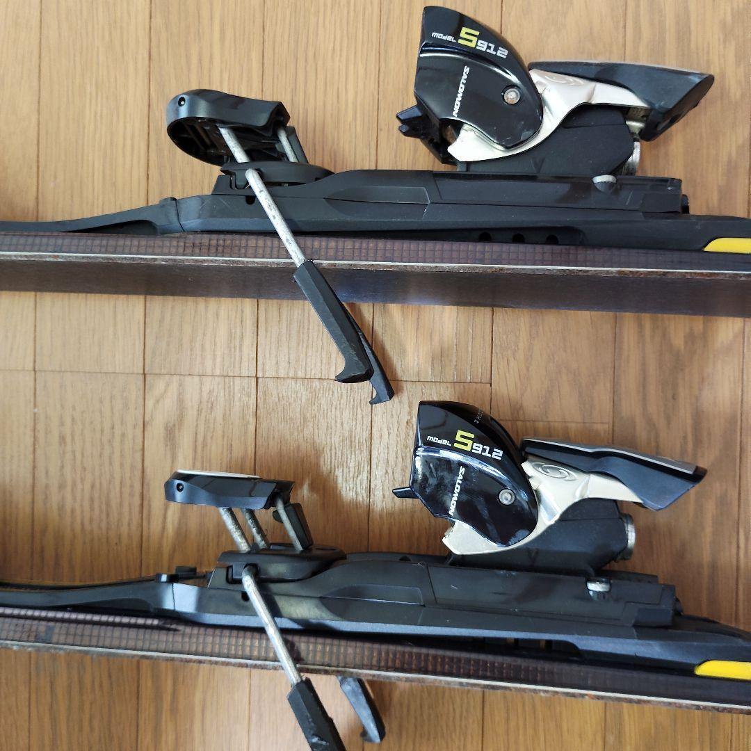 SALOMON 160cm スキー板とポール セット　スキーケース付