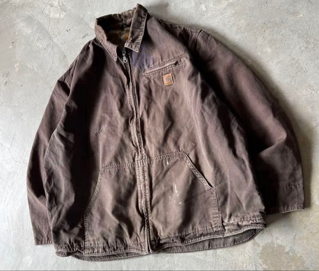 襤褸Carhartt / damage work duck jacket 2XL