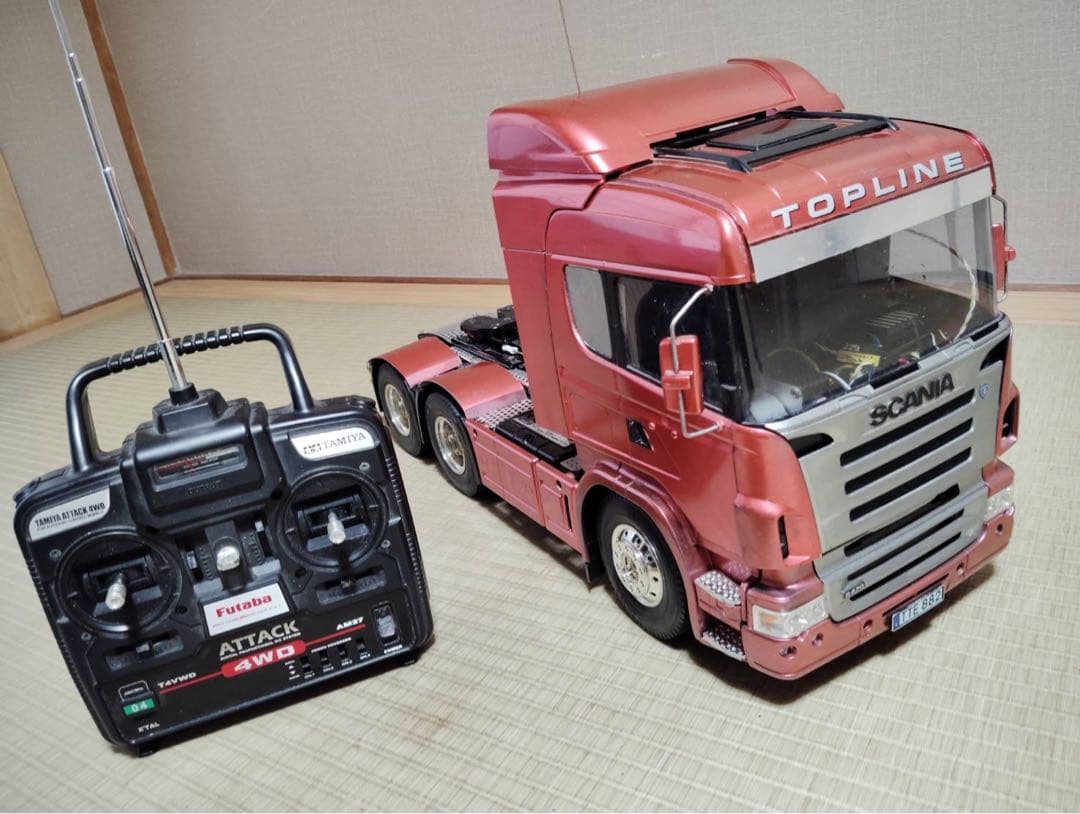 maku　大幅値下げ！！タミヤスカニア トラック ラジコン 塗装赤色
