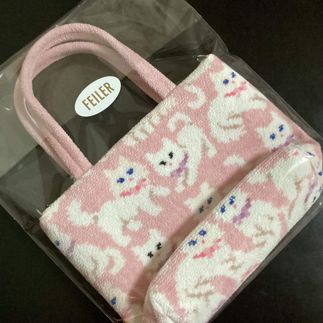 フェイラー モフモフネコチャン ペールピンク　バック