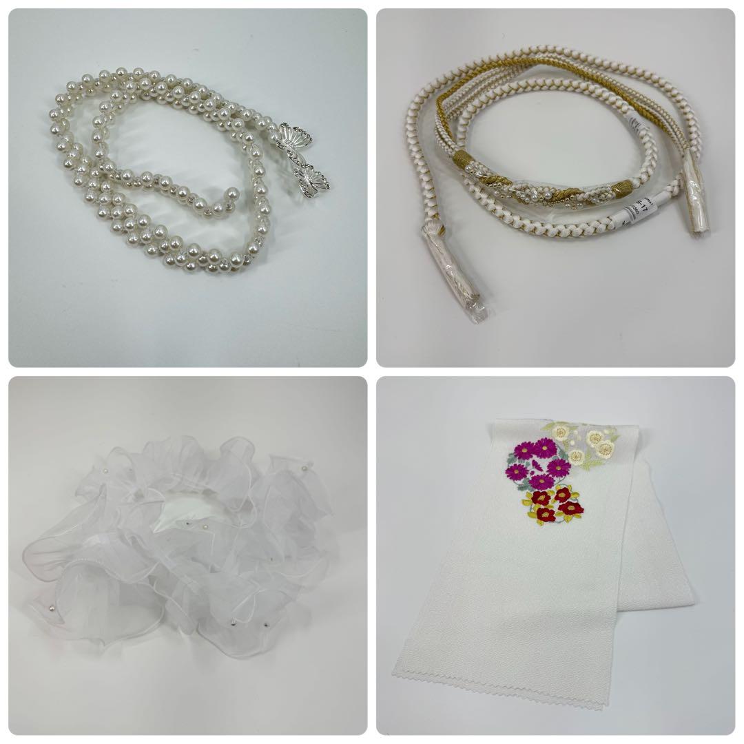 振袖フルセット　丸昌　地紋　金彩　金駒刺繍　成人式　白レースつけ袖付　正絹