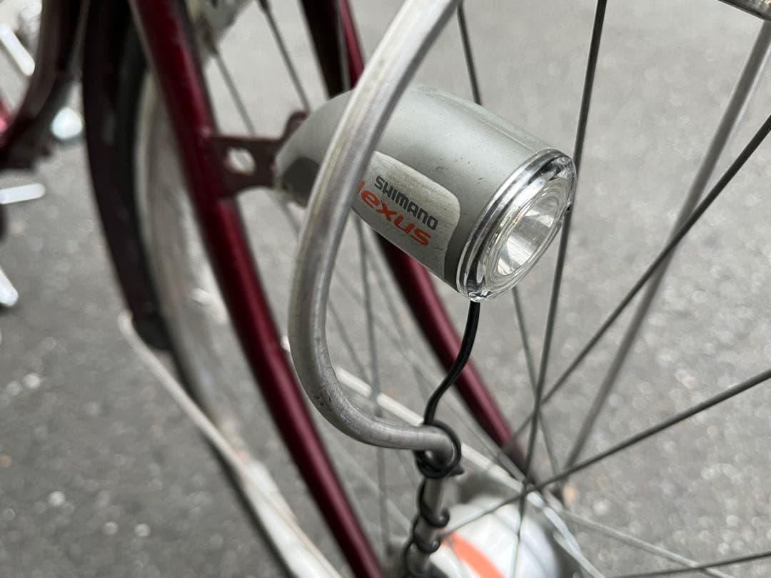 き*か様 中古LEDオート内装3段変速自転車【日本製】26インチ★ワインレッド