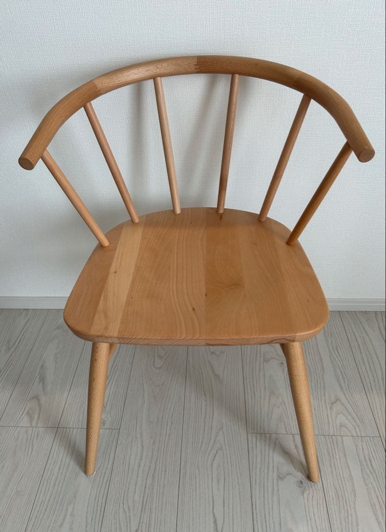 【kanamaru】【4脚中②】 MUJI 無印良品 ブナ材アームチェア