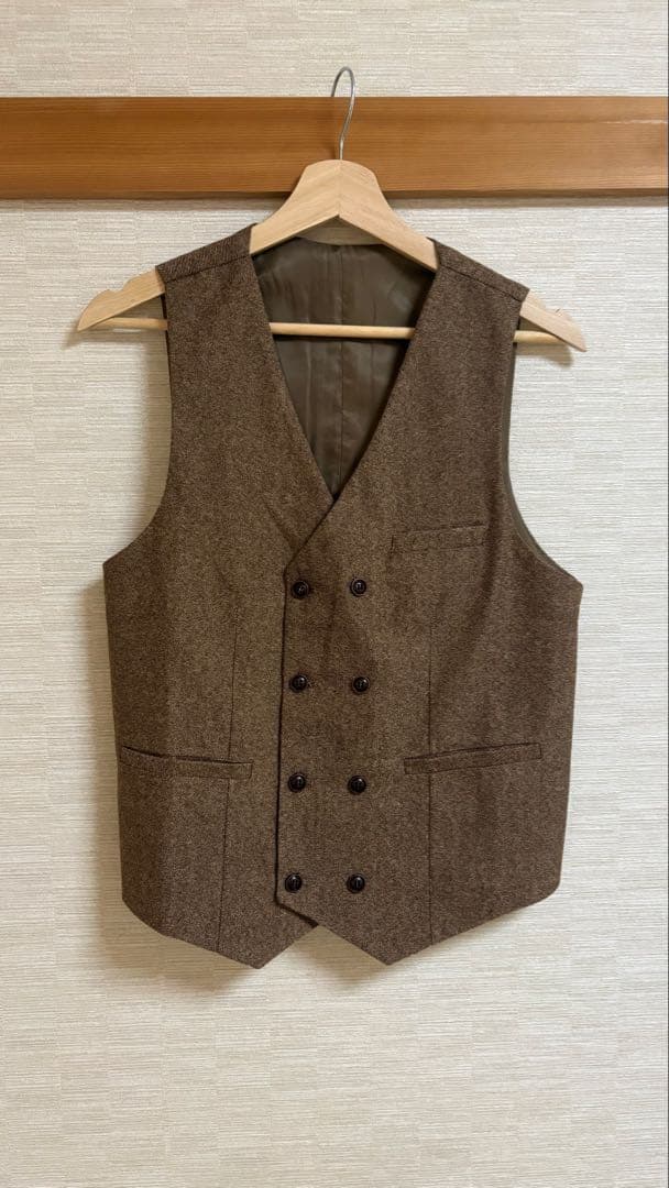 スリーピーススーツ タキシード ブラウン