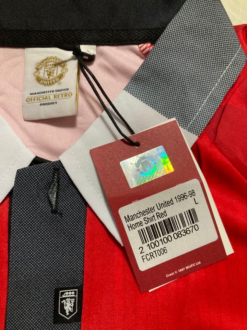 【新品未使用タグ付き】マンチェスターユナイテッド96-98復刻ホームユニフォーム