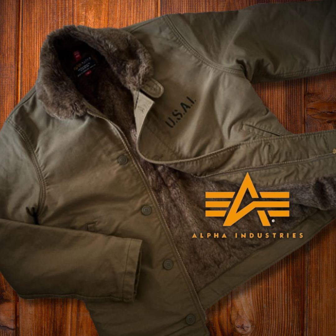 『希少XL◎』ALPHA INDUSTRIES（アルファ）N-1デッキジャケット