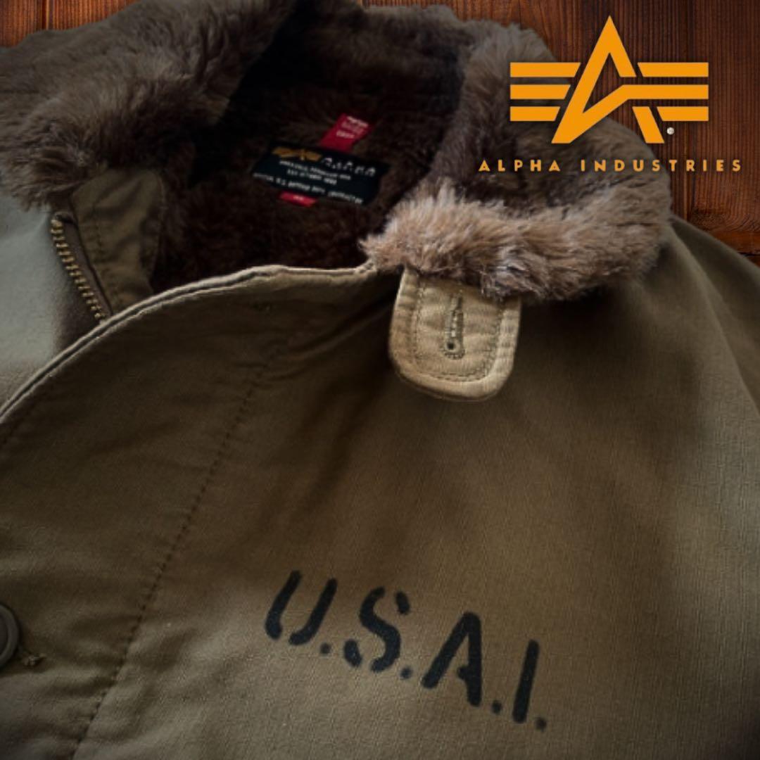 『希少XL◎』ALPHA INDUSTRIES（アルファ）N-1デッキジャケット