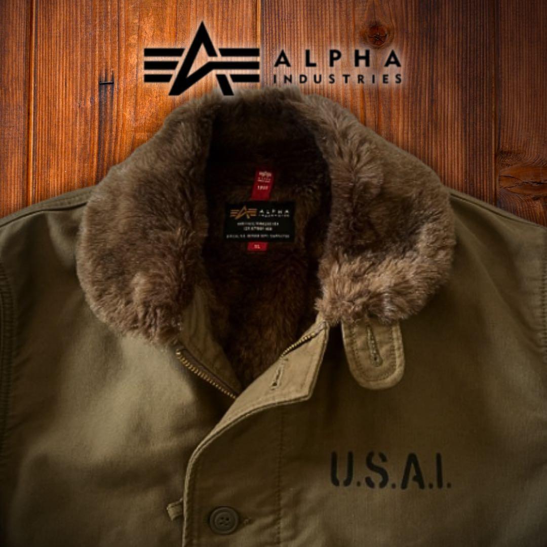 『希少XL◎』ALPHA INDUSTRIES（アルファ）N-1デッキジャケット