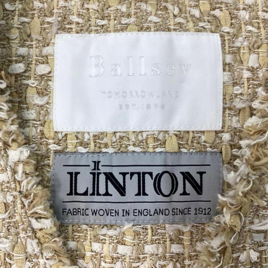 ✨2025未使用級✨BALLSEY　Coconutセミロングジレ　ツイード　36