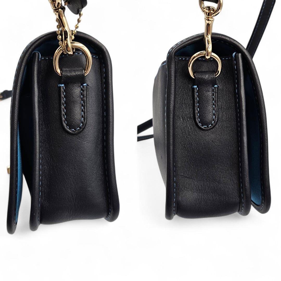 美品　 COACH ディンキー ターンロック ショルダーバッグ クラブタンレザー