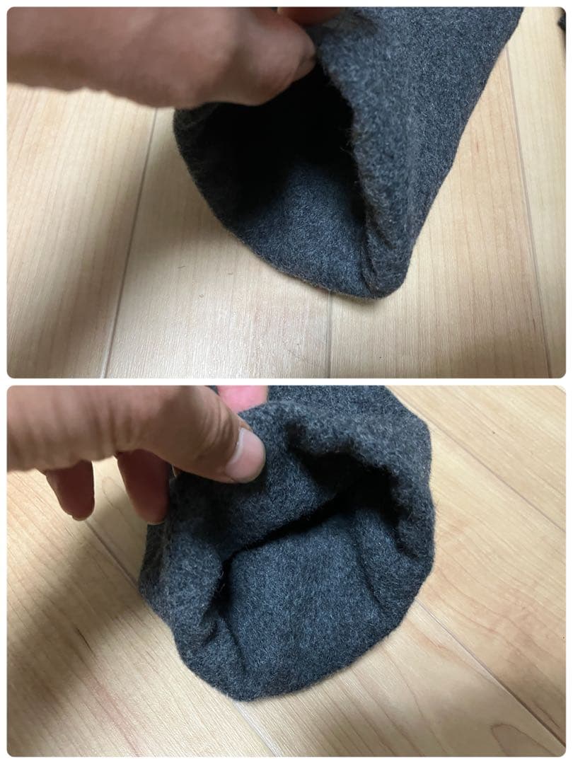 ぴ*あ様 未使用品UN3D. 　チェスターコート　グレー　ライナー　アンゴラ　M