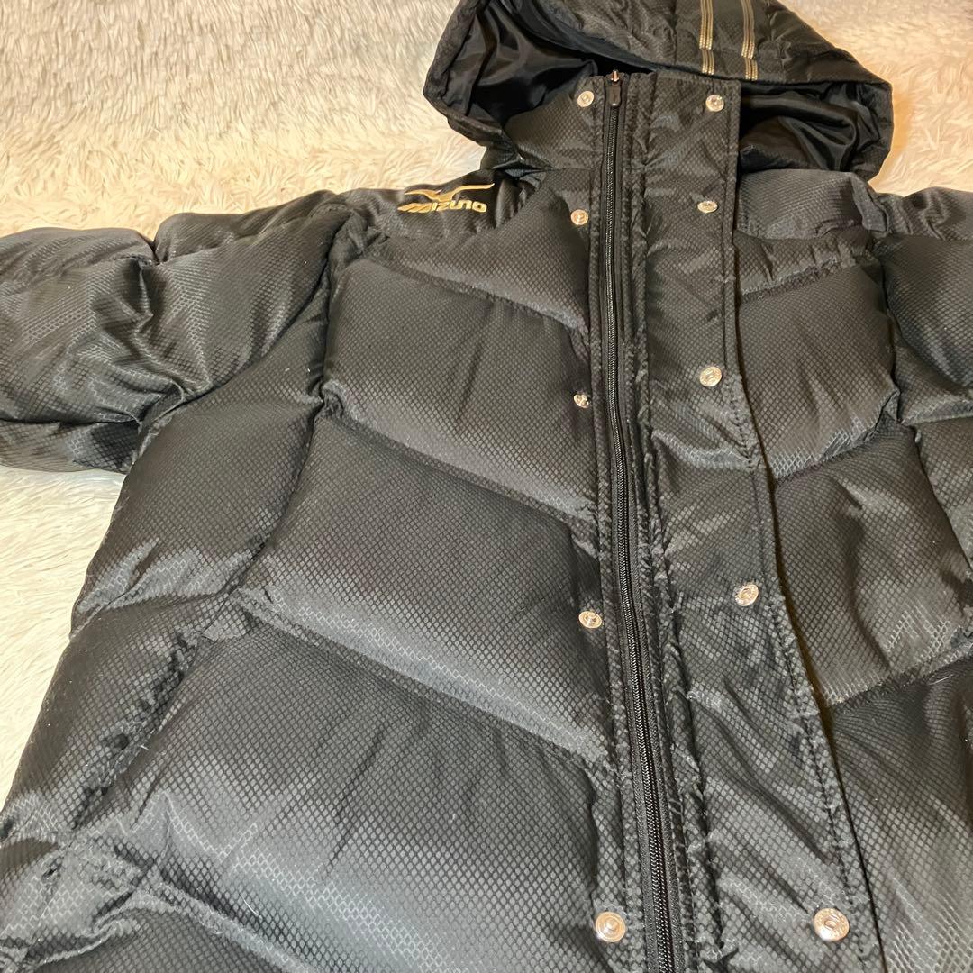 K*.様 ☆美品☆ MIZUNO ダウンコート ベンチコート ブラック 刺繍ロゴ