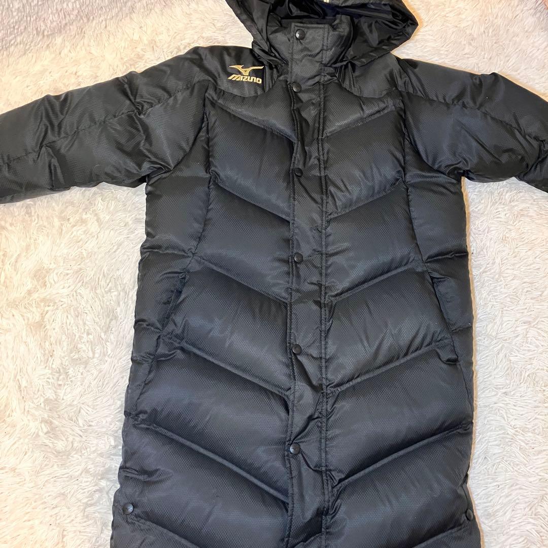 K*.様 ☆美品☆ MIZUNO ダウンコート ベンチコート ブラック 刺繍ロゴ
