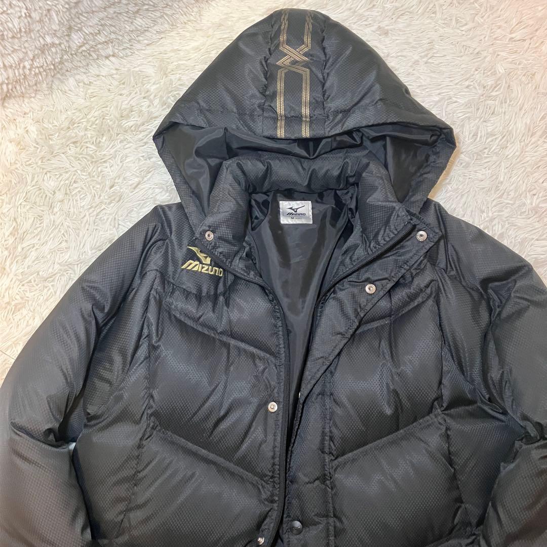 K*.様 ☆美品☆ MIZUNO ダウンコート ベンチコート ブラック 刺繍ロゴ