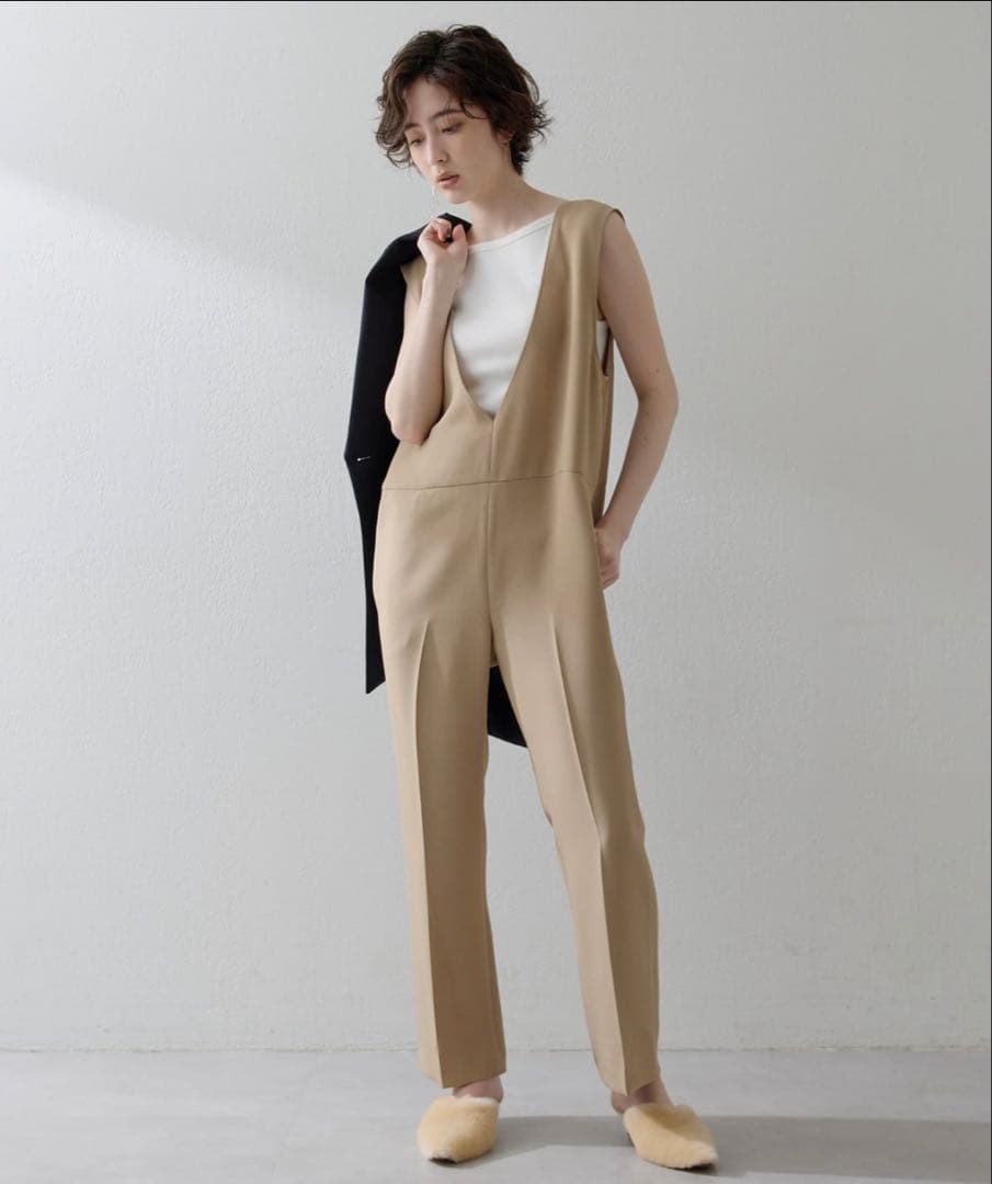 Whim Gazette 【インフルエンサーコラボ】ダブルフェイスサロペット