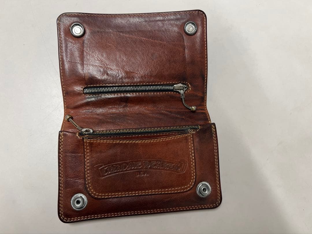 クロムハーツ Chrom hearts 2zipウォレット　ブラウン