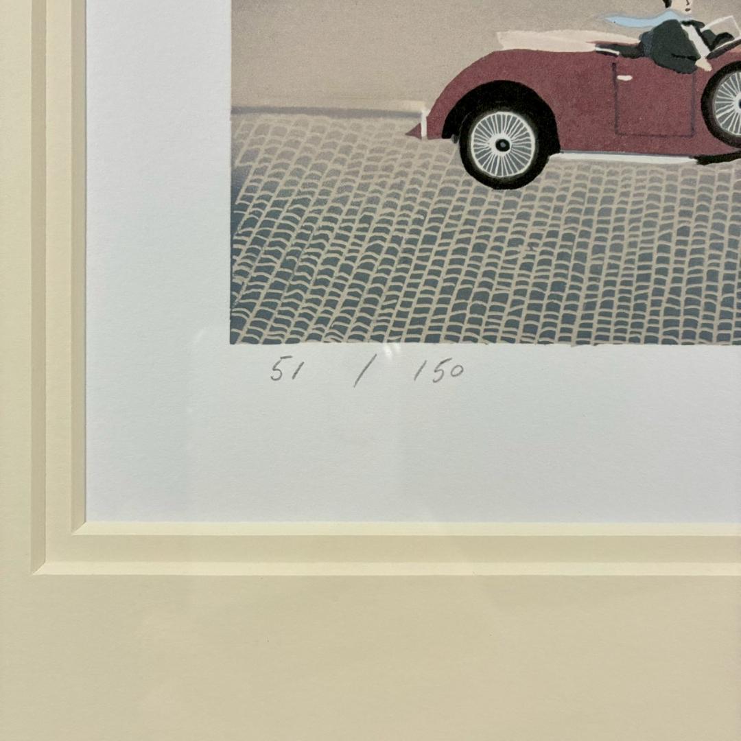 美品 ファビアン・ドラクロワ「モンテカルロ」リトグラフ 直筆サイン入 お洒落額装