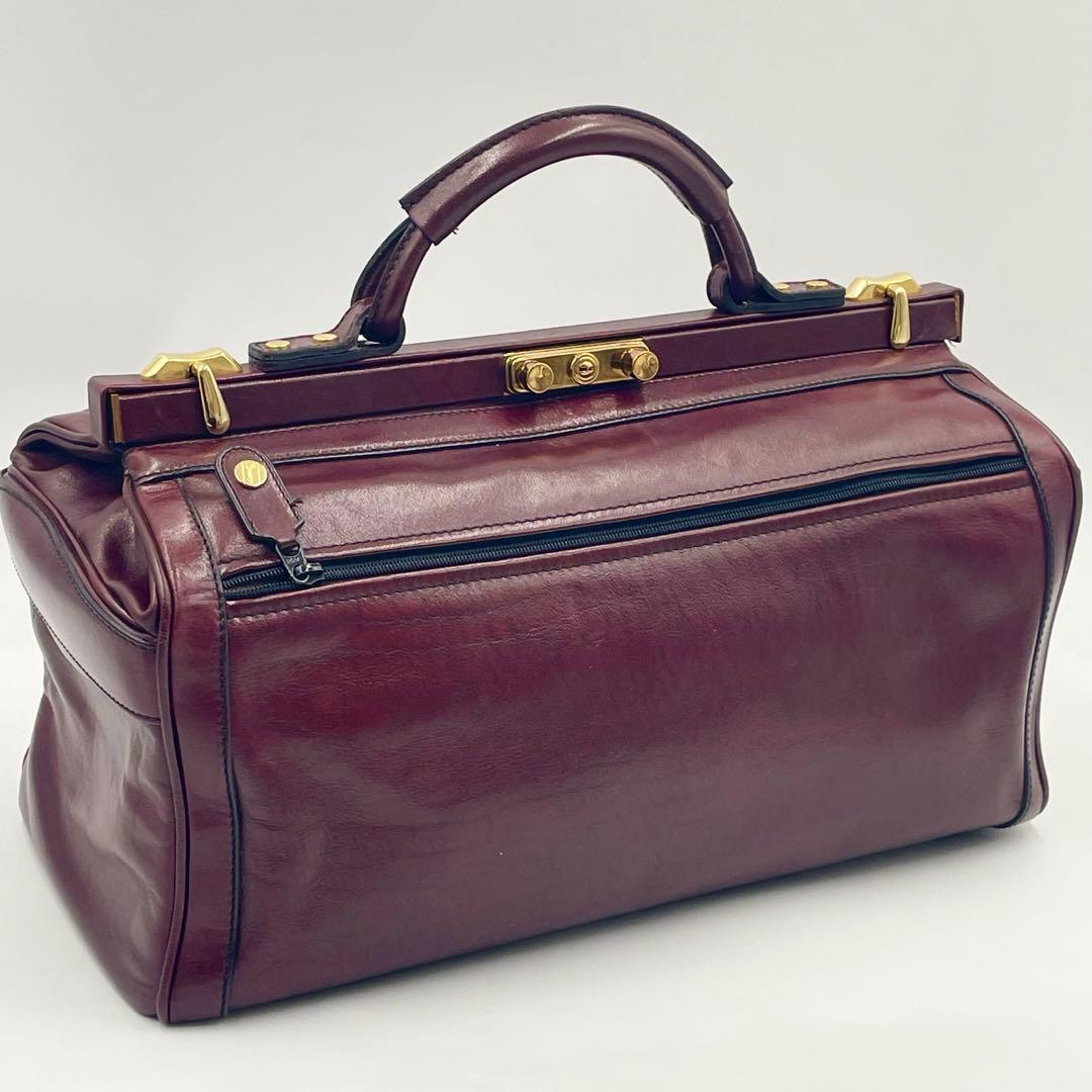【美品】GOLD PFEIL ダレスバッグ ボルドー ボストンバッグ 大容量