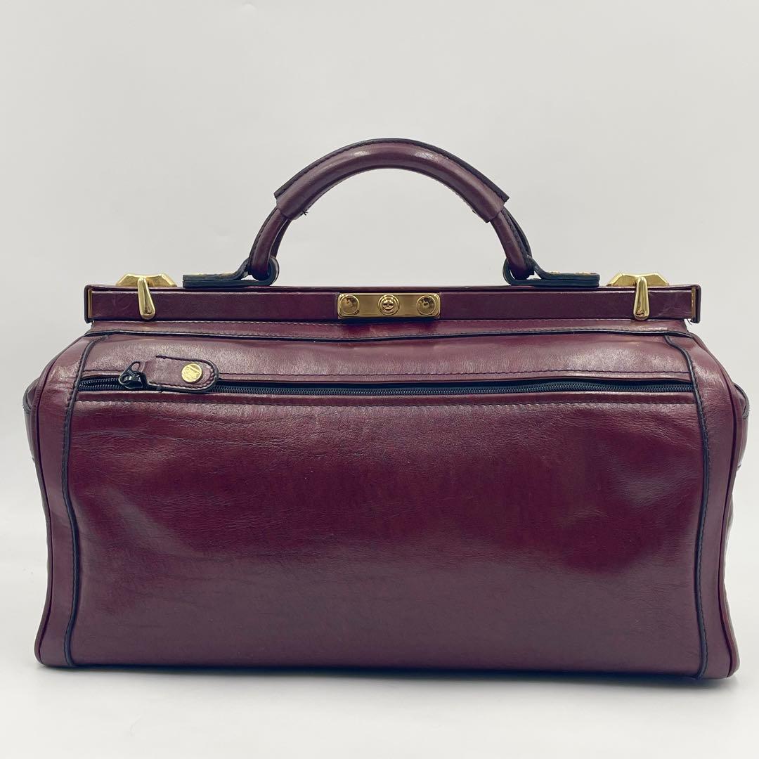 【美品】GOLD PFEIL ダレスバッグ ボルドー ボストンバッグ 大容量