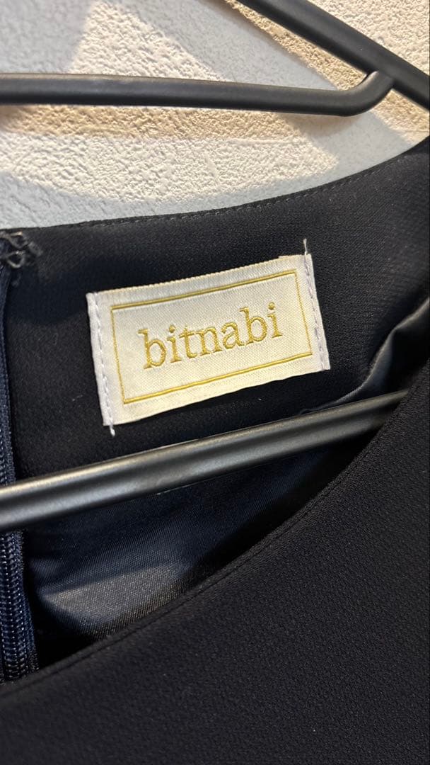 ぽちゃ様 美品 bitnabi ネイビー お上品 授乳 ワンピース