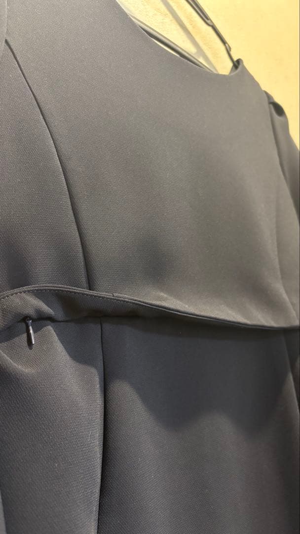 ぽちゃ様 美品 bitnabi ネイビー お上品 授乳 ワンピース