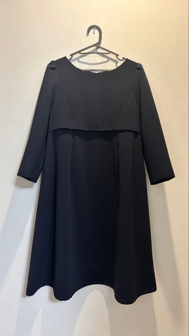 ぽちゃ様 美品 bitnabi ネイビー お上品 授乳 ワンピース