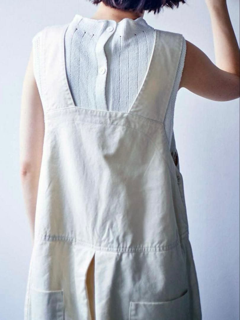 tumugu ⿻ クラシックチノクロス 2way サロペットパンツ ゆったり 白