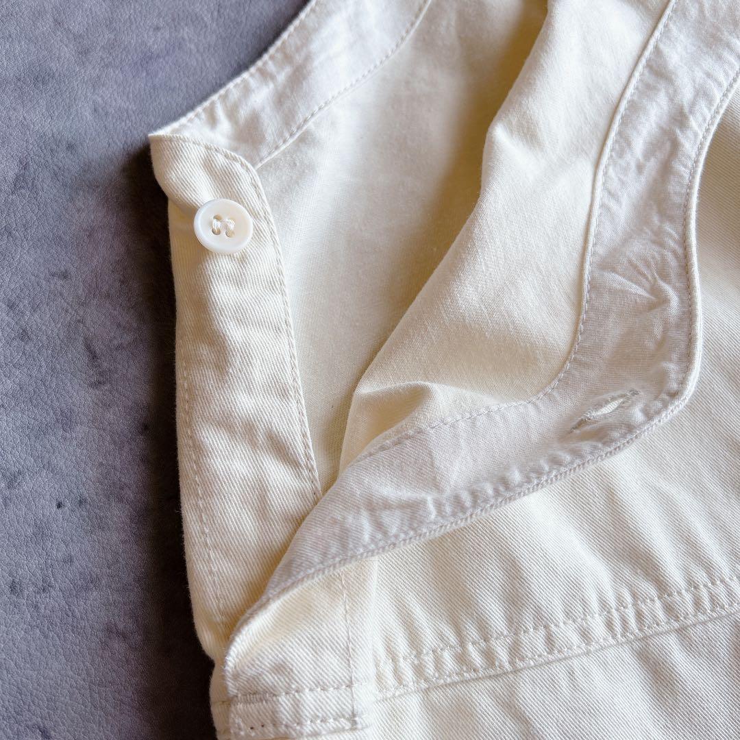 tumugu ⿻ クラシックチノクロス 2way サロペットパンツ ゆったり 白