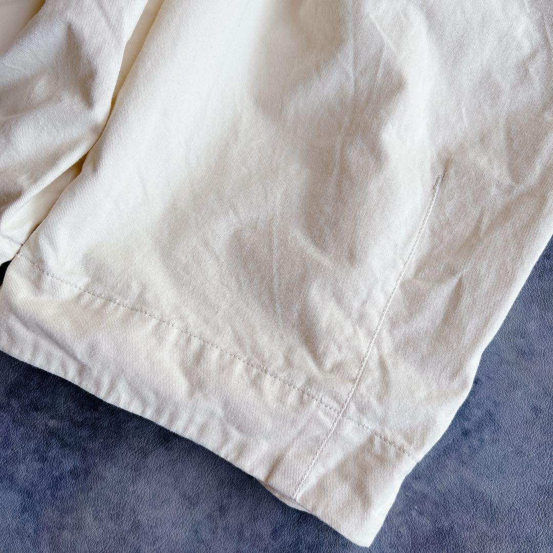 tumugu ⿻ クラシックチノクロス 2way サロペットパンツ ゆったり 白