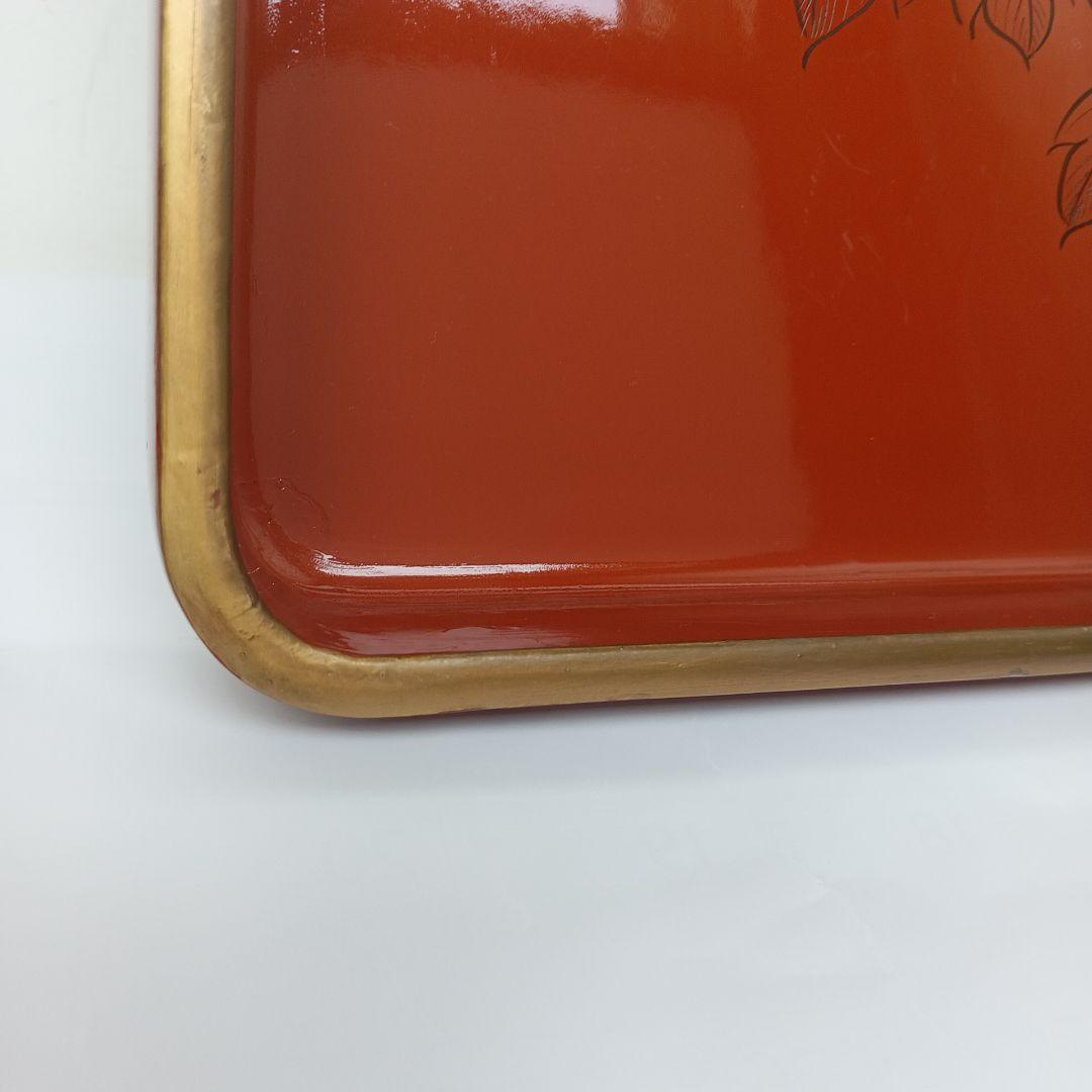 専用です！レトロ 本漆塗り お膳　足付き　4客　 寒冷紗張り