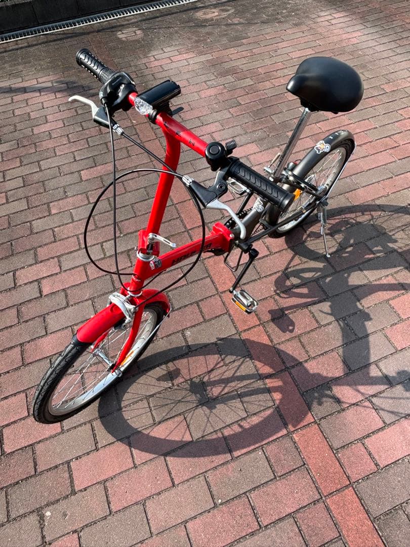 新品タイヤに6段変速機付・折り畳みミニベロ(20㌅)お引取りでも、配達も可能]