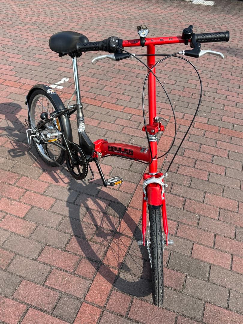 新品タイヤに6段変速機付・折り畳みミニベロ(20㌅)お引取りでも、配達も可能]