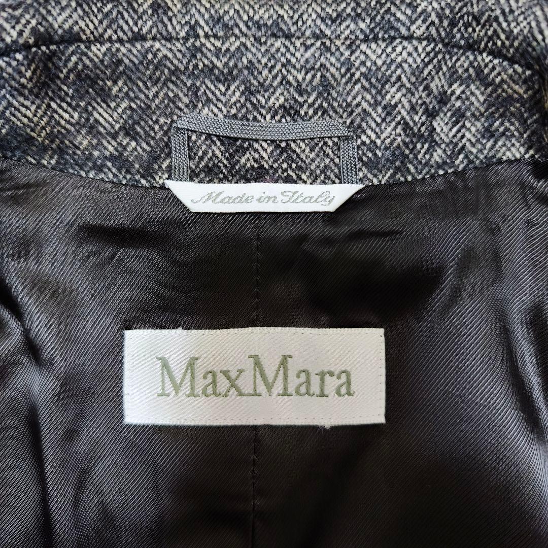 【美品】MaxMara マックスマーラ カシミヤ混 ベルテッド ショートコート